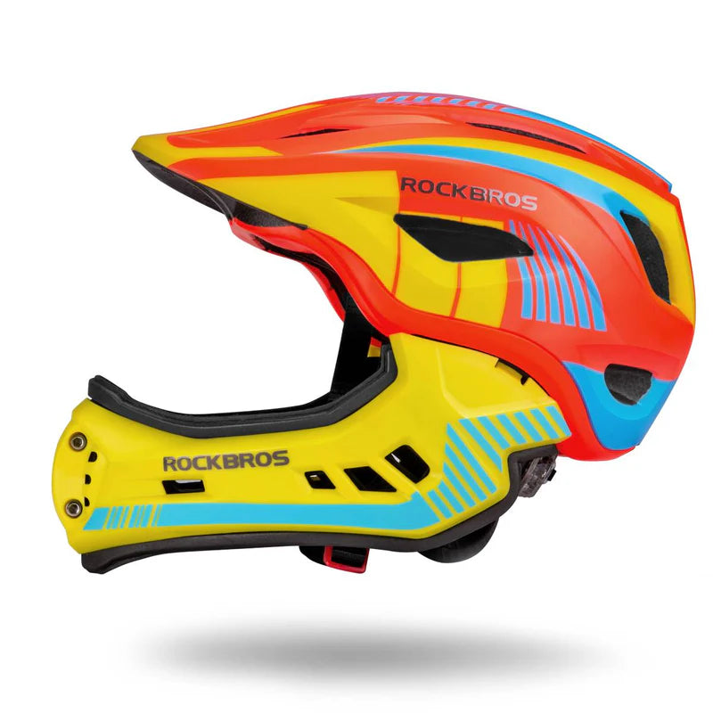 child motorcycle helmet uk ROCKBROS DETACHABLE FULL FACE KIDS HELMET – Sutton Bank Bikes